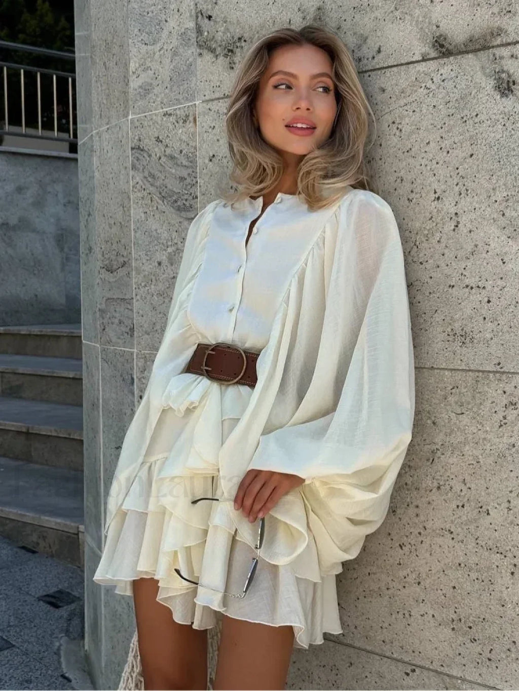 Layered Ruffled Single Boho Dress