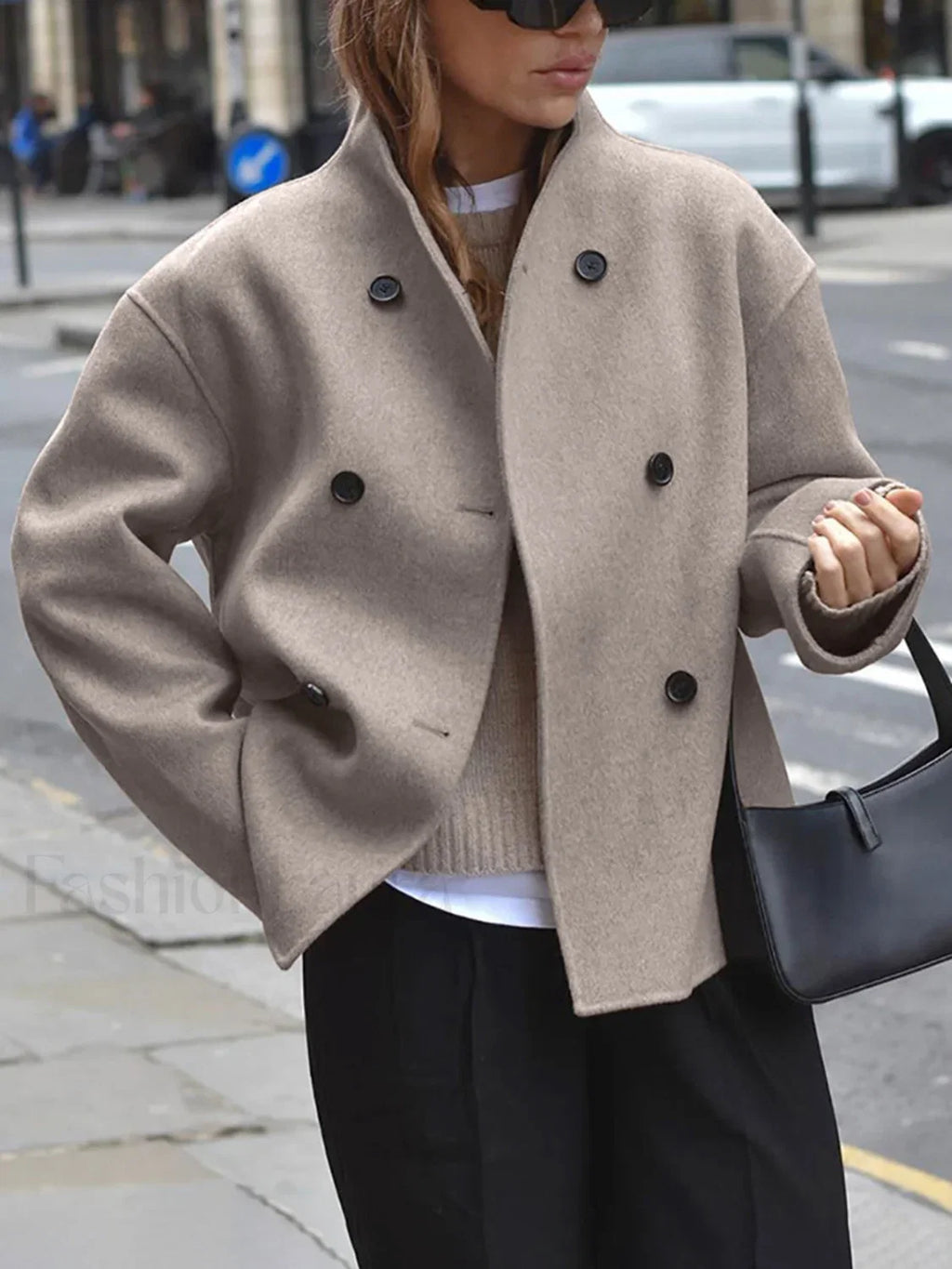 Oversized Charming Button Down Jacket Brown / XS Jackets