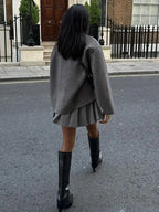 Oversized Charming Button Down Jacket Jackets