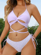 Patchwork Bandage Swimsuit Set