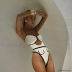 Patchwork With Cover Up One Piece white1 / S