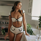 Patchwork With Cover Up One Piece white2 / S