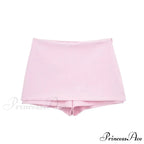 Pink Halter Sleeveless Charming Top And Skort Set