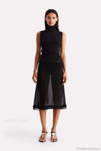 Polka Dot High Waist A-Line Skirt