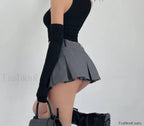 Preppy Micro Mini A line Skirt