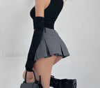 Preppy Micro Mini A line Skirt