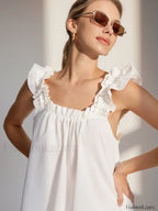 Pure Cotton Ruffle Shorts Set Short Sets