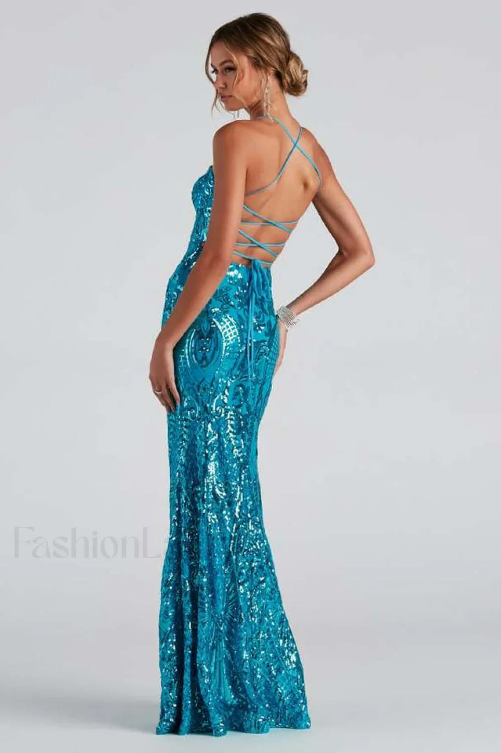 Rowena Sequin Stylish Mermaid Dress Party Dresses L