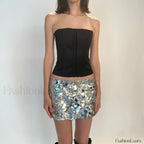 Shiny Sequined Beach Skirt
