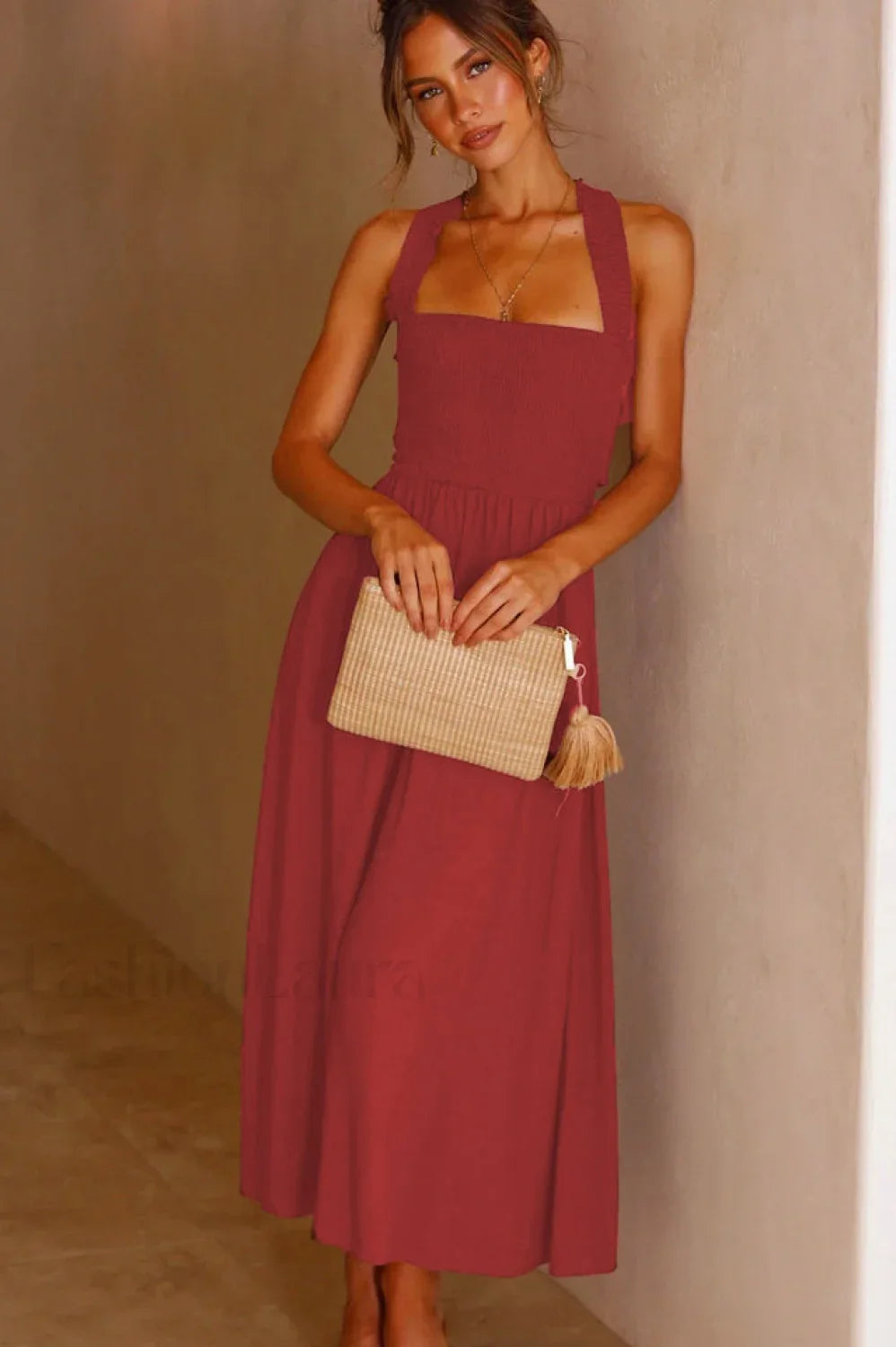Silvia Backless Stylish Summer Dress L / 4#