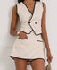 Slim Khaki Cotton Crop Shorts Two Piece Set Khaki / S