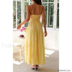 Smocked Bow Front Midi Dress