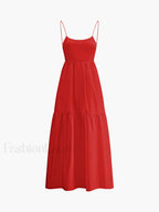 Solid Backless Long Dress Dresses
