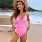 Solid Color Conservative One Piece