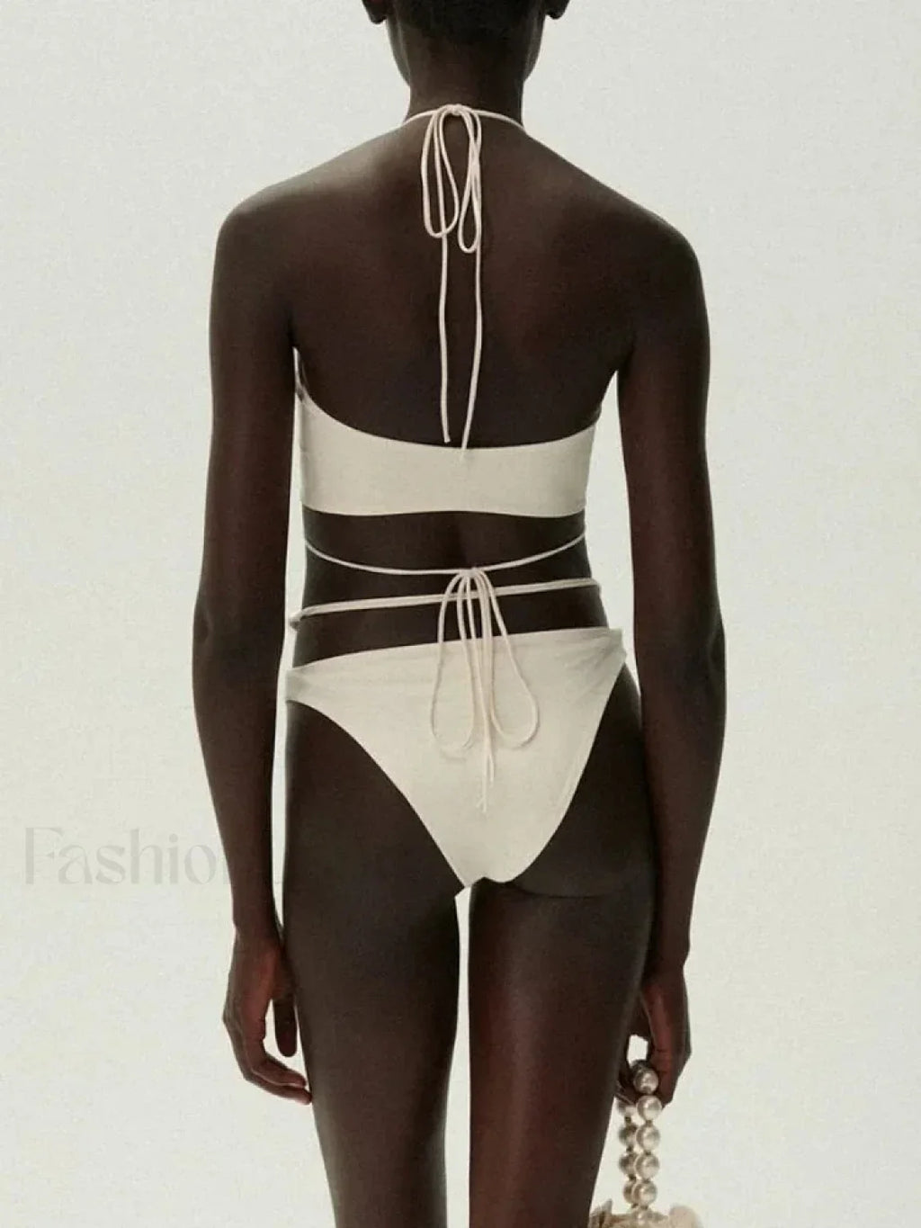 Strap Swimsuit Pearl Magda Bikini Set