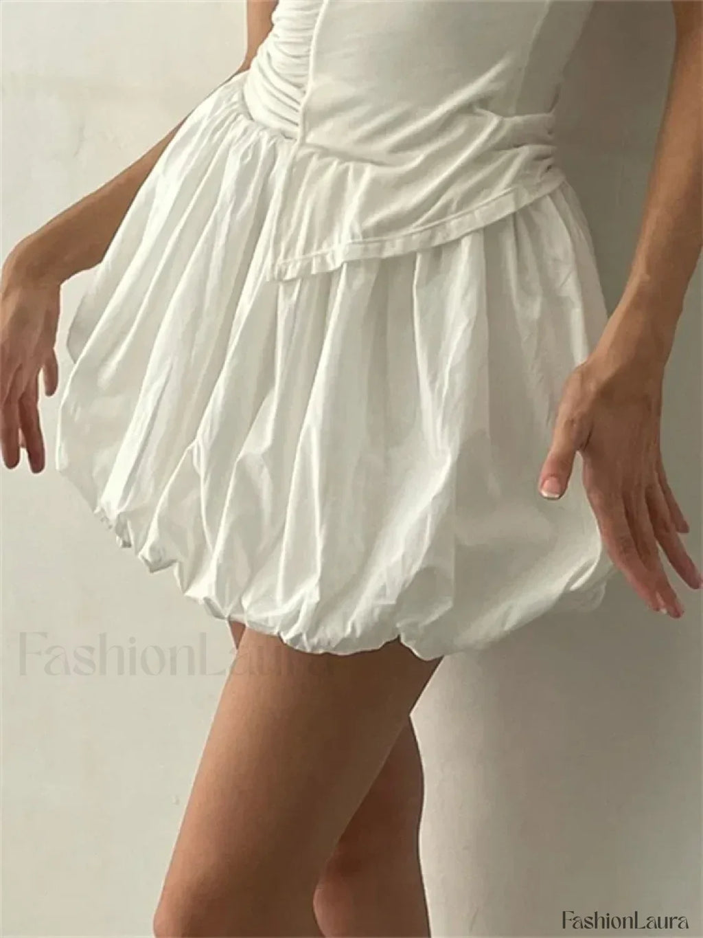 Tutu Loose Fit Mini Skirt WHITE / S