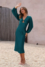 Wren Long Sleeve Charming Twist Maxi Dress