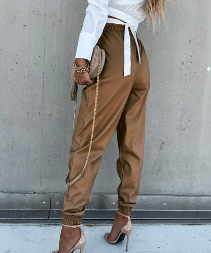 Fall Winter Women's Casual Trousers Solid Color Sweatpants