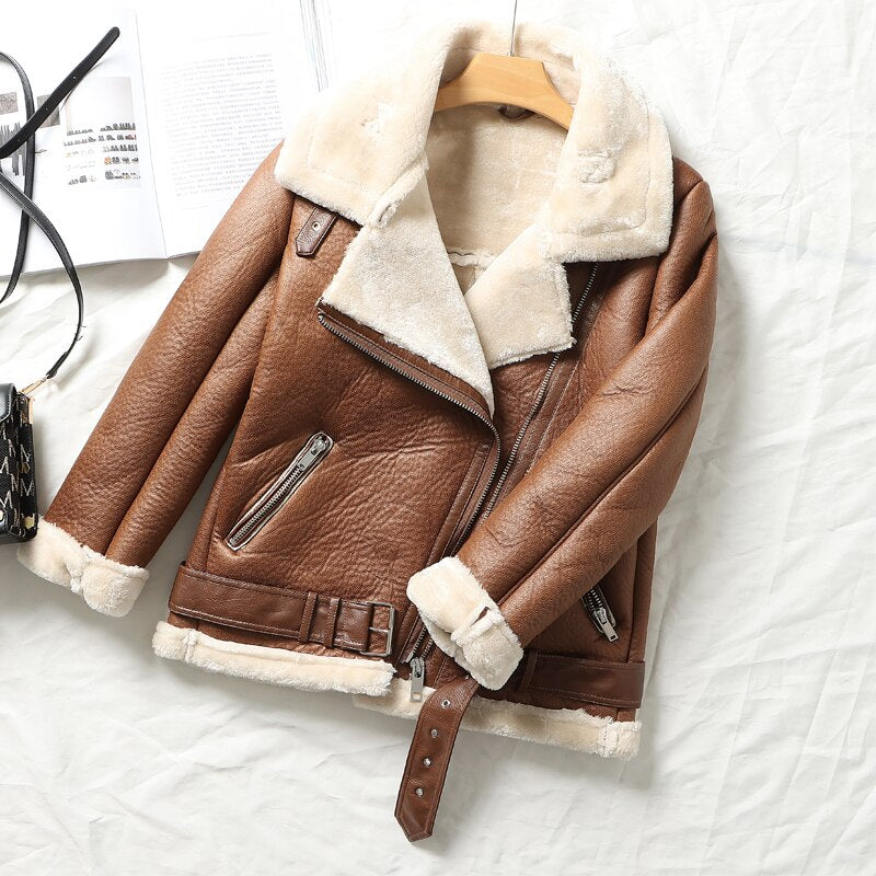 Thick Warm Faux Leather Jackets