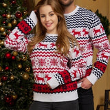 Couple Matching Sweaters Christmas Family Couples Jumpers Warm Thick Casual