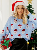 Christmas Knitted Santa Claus Cute Warm Furry Sweater
