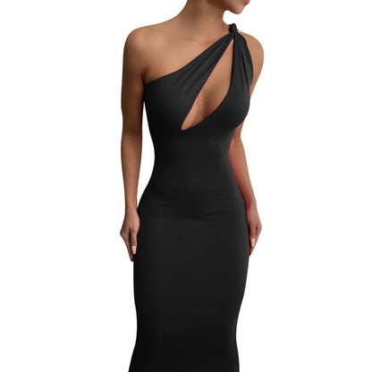 2023 Women  Summer Elegant Black Sleeveless Birthday Party Dress