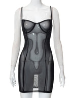Mesh See Through  Summer Mini Dresses