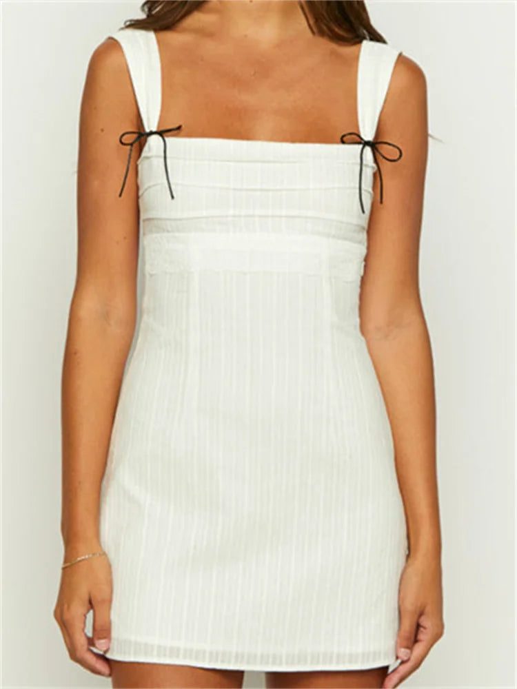 Retro Lace-up Strap Sling Mini Dresses Main image
