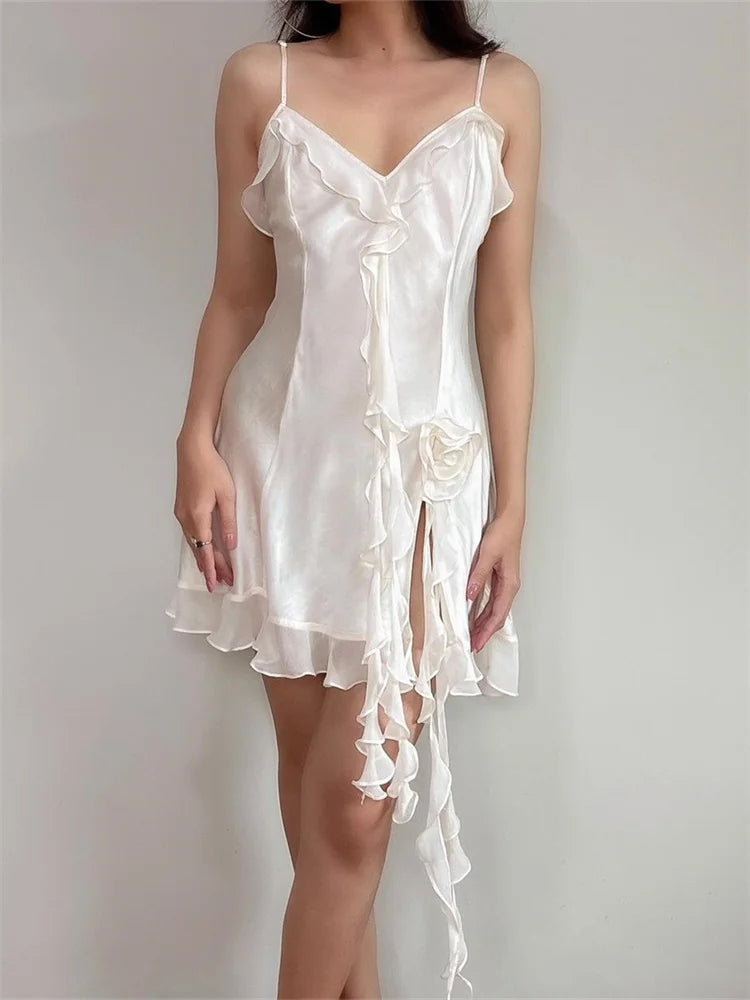 Summer  3D Flower Tassels Sleeveless Mini Dresses Main image