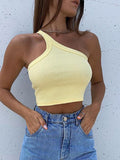 Chic One Shoulder Camis Tops