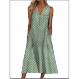 Elegant Chic V-Neck Office Lady Pockets Dresses