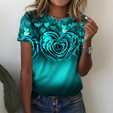 Fashion Women Blouse Sexy Tops for Woman 3D Rose Printing Short