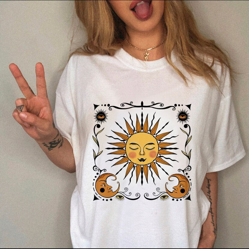 Female Top Fashion Tee Love Heart New Style Trend Clothes