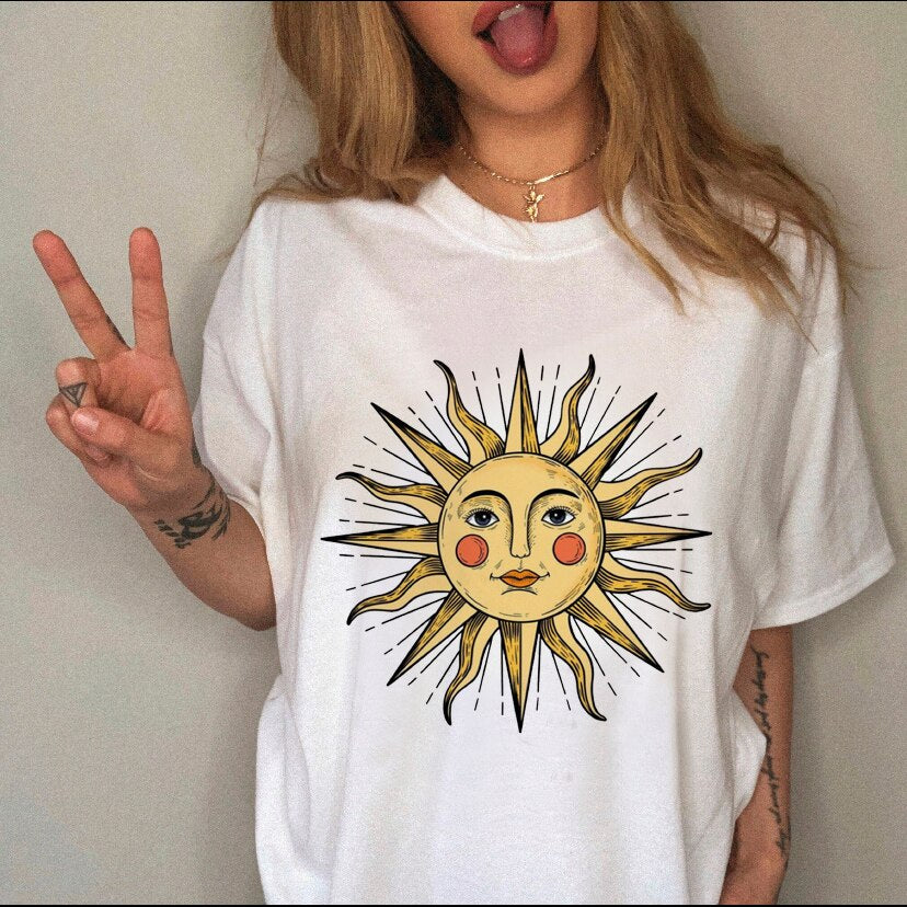 Female Top Fashion Tee Love Heart New Style Trend Clothes