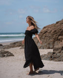 Summer Dresses For Women  Square Neck Smocked Short Puff Sleeve Vacation Beach Style