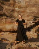 Summer Dresses For Women  Square Neck Smocked Short Puff Sleeve Vacation Beach Style