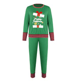 Merry Christmas Pajamas Set Casual Matching Set Full Sleeve Tops+Pants 2 Pieces