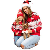 Christmas Sweater Family Mother Daughter Matching Clothes Printing Knitwear