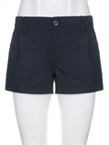 Low Waisted Shorts Harajuku Retro Basic Casual Sporty Bottom Women Biker