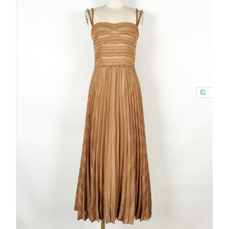 Vintage Sleeveless Maxi Dresses Women Party Vestidos Runway Design