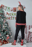 Merry Christmas Pajamas Set Casual Matching Set Full Sleeve Tops+Pants 2 Pieces