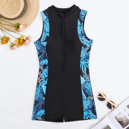 Sports One-Piece Swimsuits for Women Basic Swimsuit