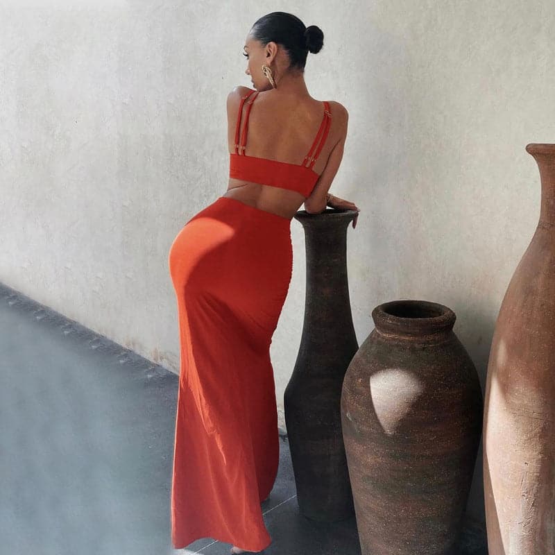 2023 Summer Bodycon Dress Women Solid Color Sexy Dress