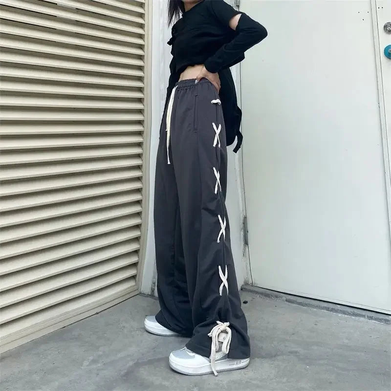 Vintage Y2K All-match Style  Style Office Lady  High Waist   Sweatpants
