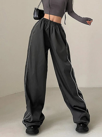 Streetwear Baggy Basic Black Jogging  Sweatpants