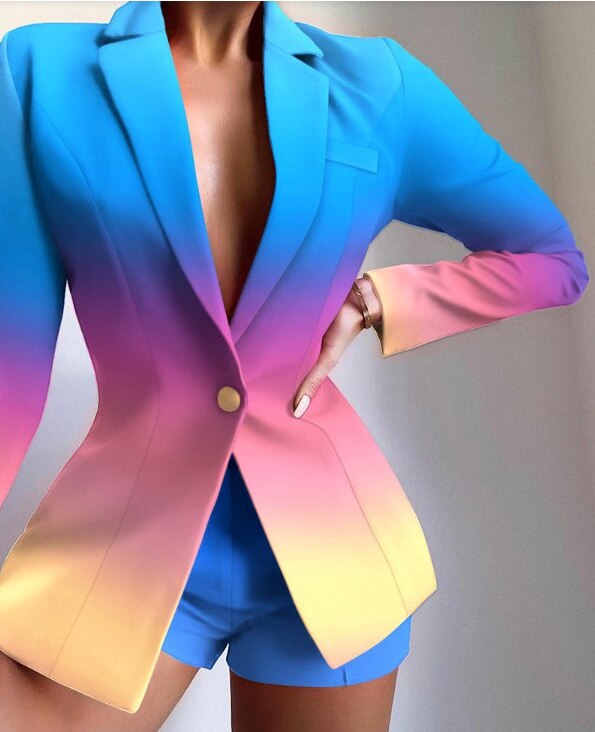 Colorful Long Sleeve Blazer