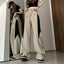 Y2K  Contrasting Colors Straight Mopping  High Waist Sweatpants