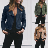 Fashion Solid Color Cool Zipper Jacket