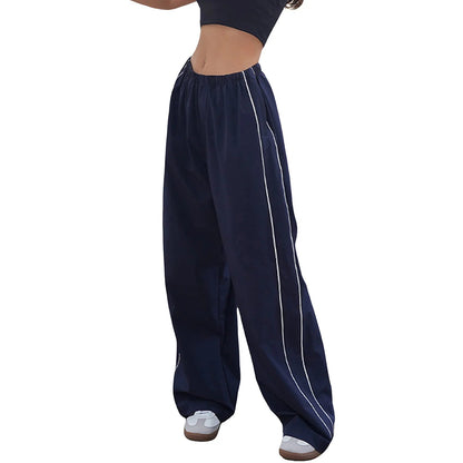 Loose Y2K Baggy Cargo  Drawstring Elastic Low Waist Sweatpants