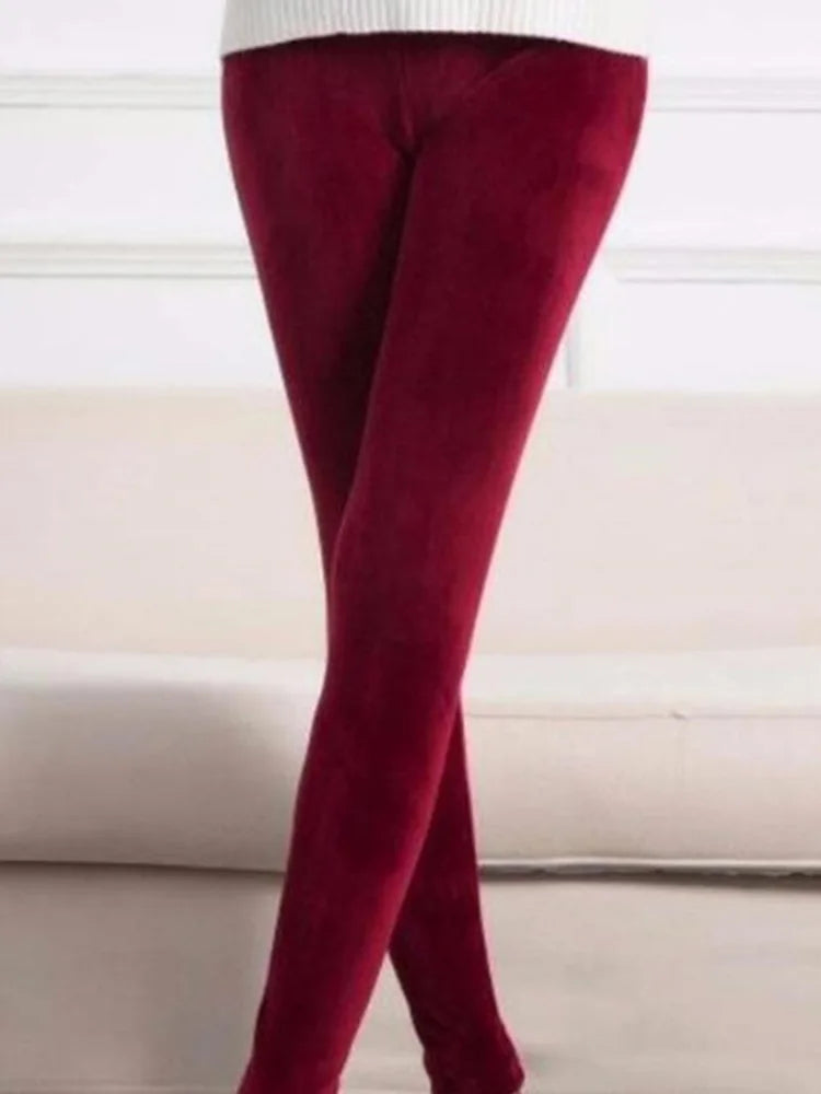 Double Sided Solid Color Casual Velvet Sweatpants